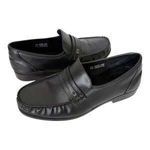 Dexter Comfort Men’s Faxton Black Faux Leather Formal Loafers Shoes Size 11 Wide